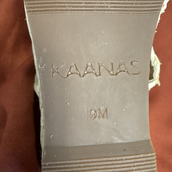 Kaanas Tenerife Anthropology Natural Braid Wedge Sandal Raffia Strap 9 Med NWT - Picture 8 of 8